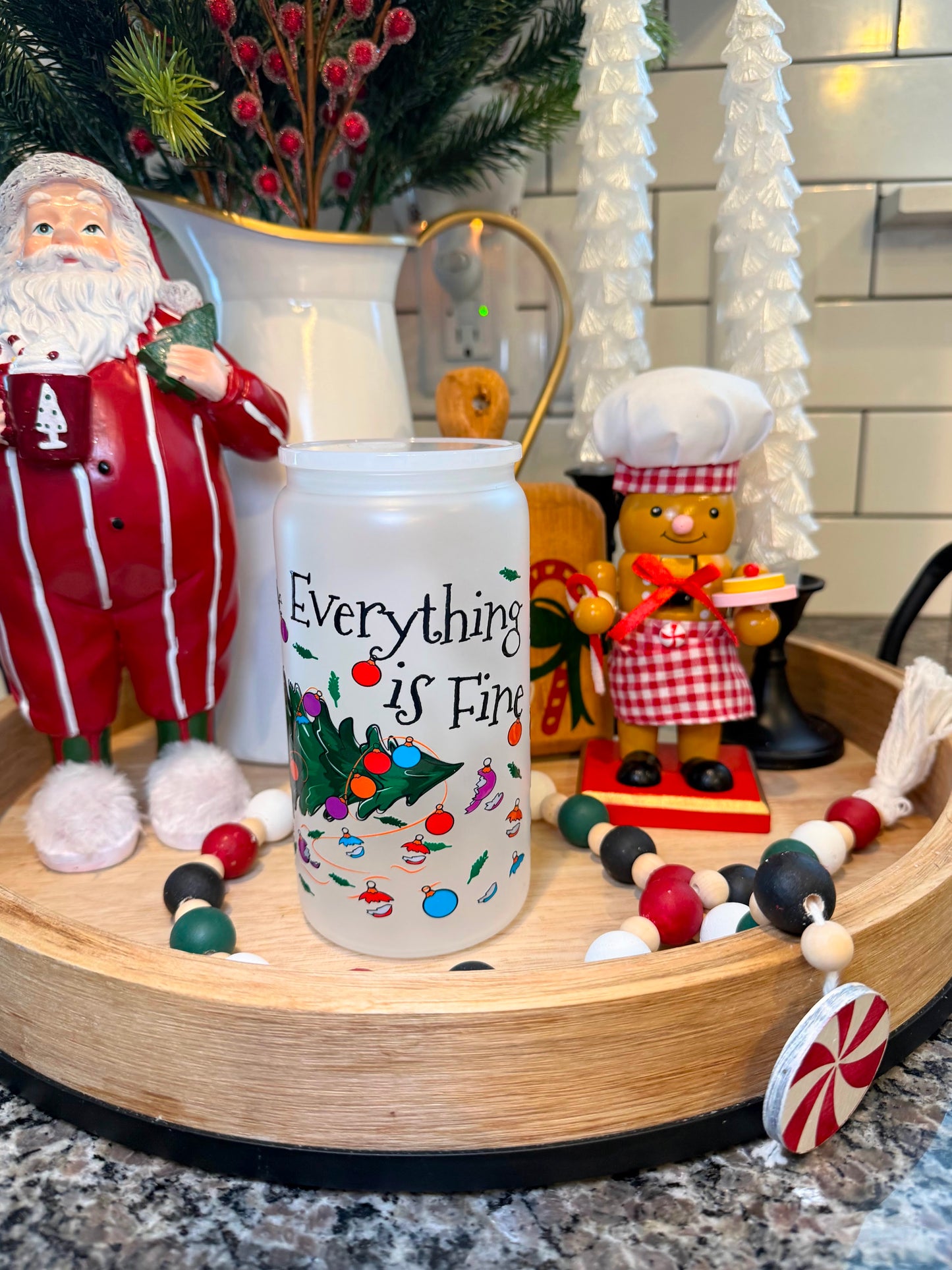 Everything's Fine | 16oz Frosted Glass Cup | 1 Available