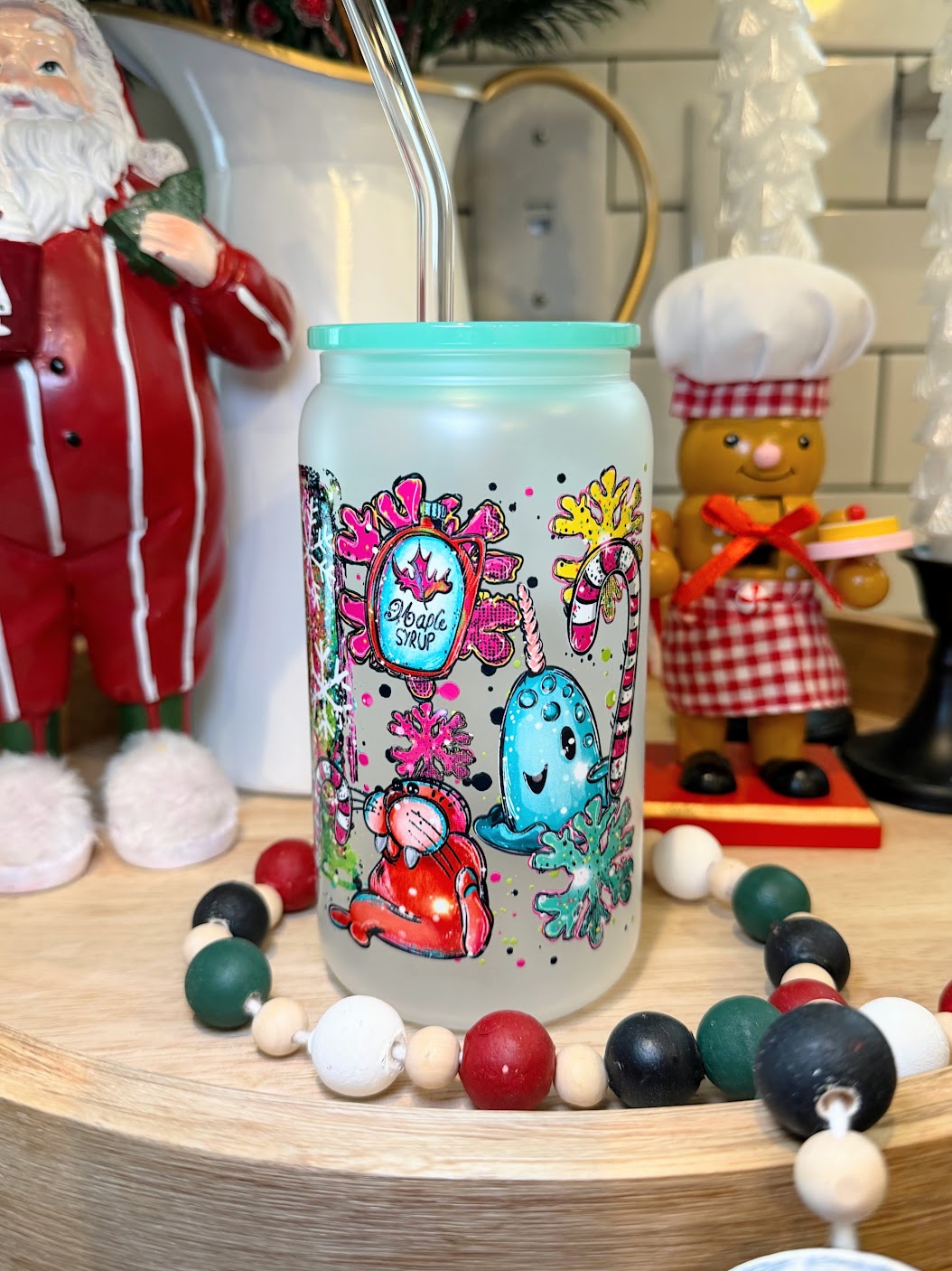 OMG SANTA | 16oz Glass Cup