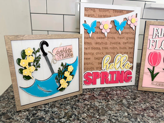 Hello Spring Trio Signs | Set of 3
