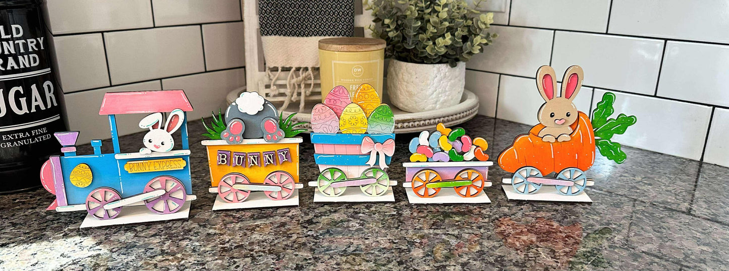 Easter Bunny Express Train Set | Unfinished Only
