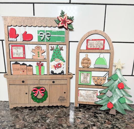 Gingerbread Christmas Hutch Shelf Sitter