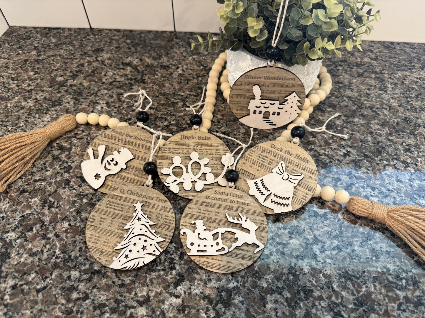 Christmas Song Lyric Ornaments | 6 Options