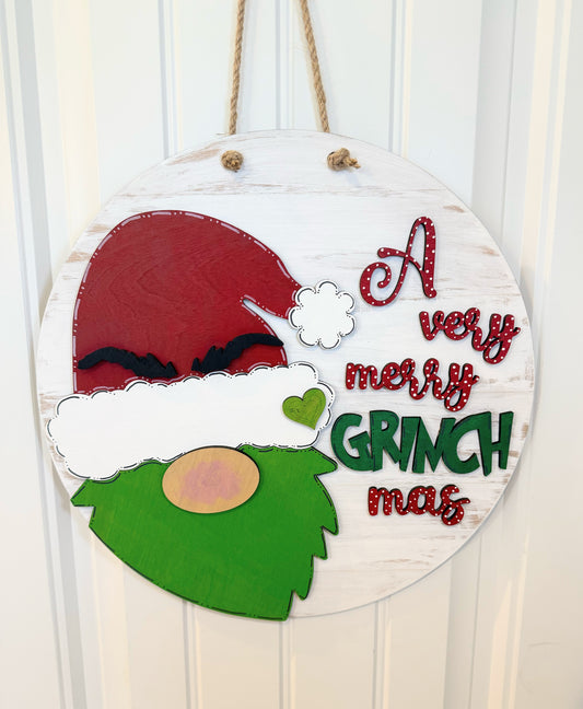 “A Very Merry Grinch-mas” Door Hanger | 15"