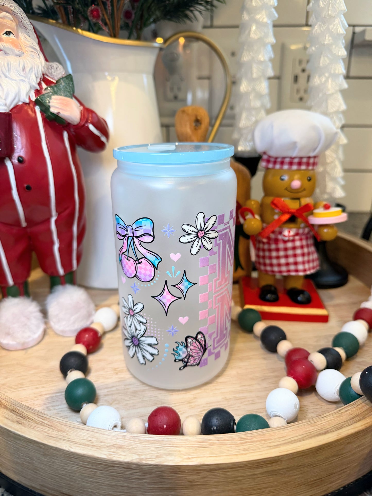 Retro Mama | 16oz Frosted Glass Cup | 1 Available