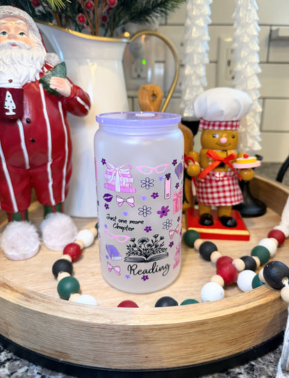 Just One More Chapter | 16oz Frosted Glass Cup | 1 Available