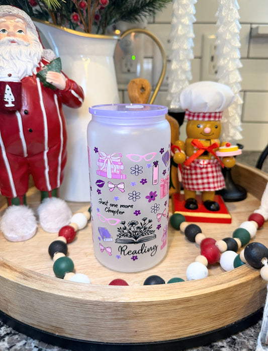 Just One More Chapter | 16oz Frosted Glass Cup | 1 Available