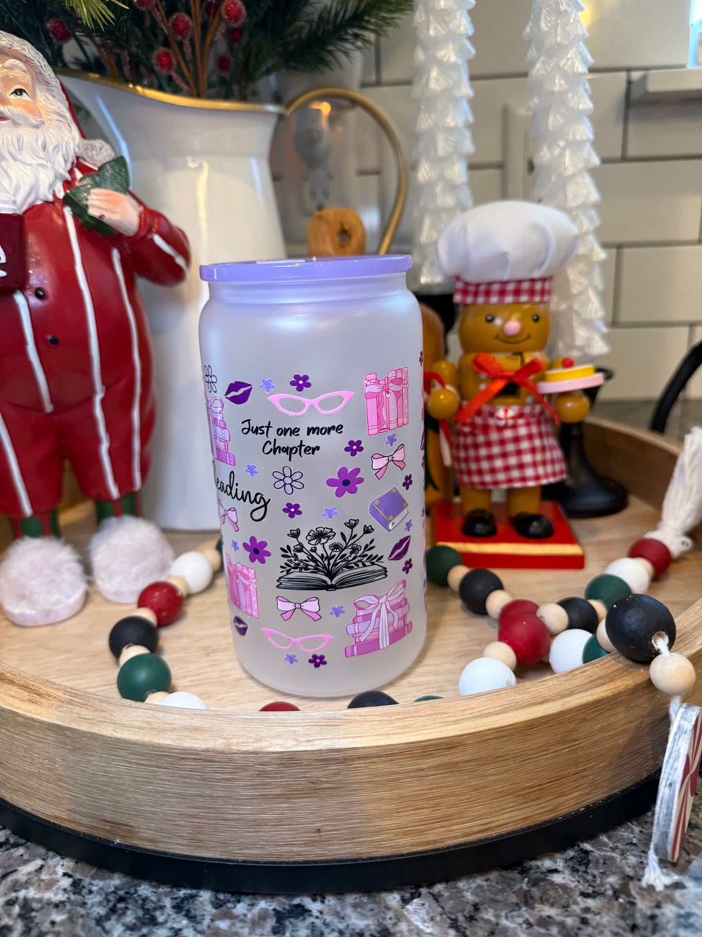 Just One More Chapter | 16oz Frosted Glass Cup | 1 Available