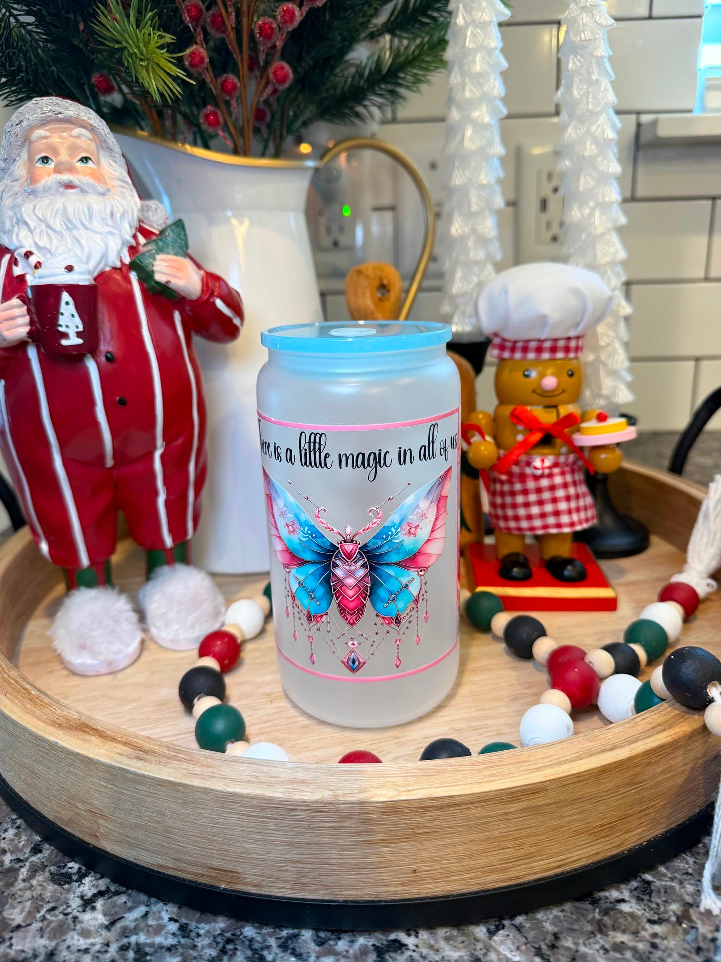 A Little Magic in all of us | 16oz Frosted Glass Cup | 1 Available