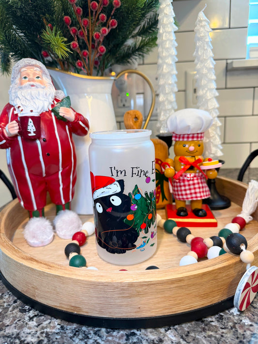 Everything's Fine | 16oz Frosted Glass Cup | 1 Available