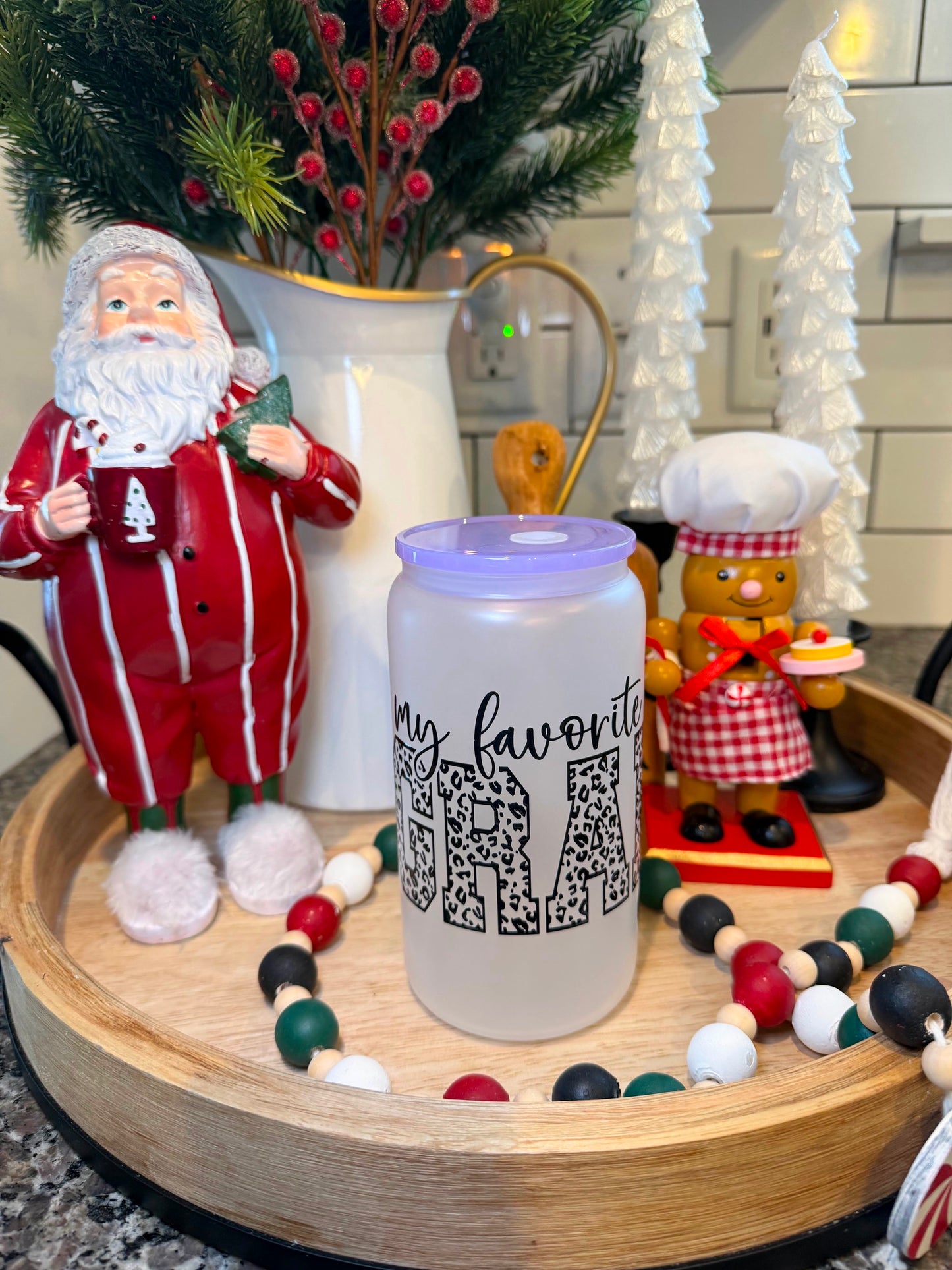 My Fav People Call Me Grandma | 16oz Frosted Glass Cup | 1 Available