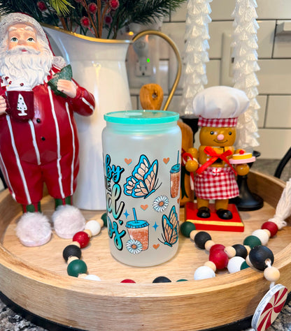 Caffeine & Chaos | 16oz Frosted Glass | 1 Available