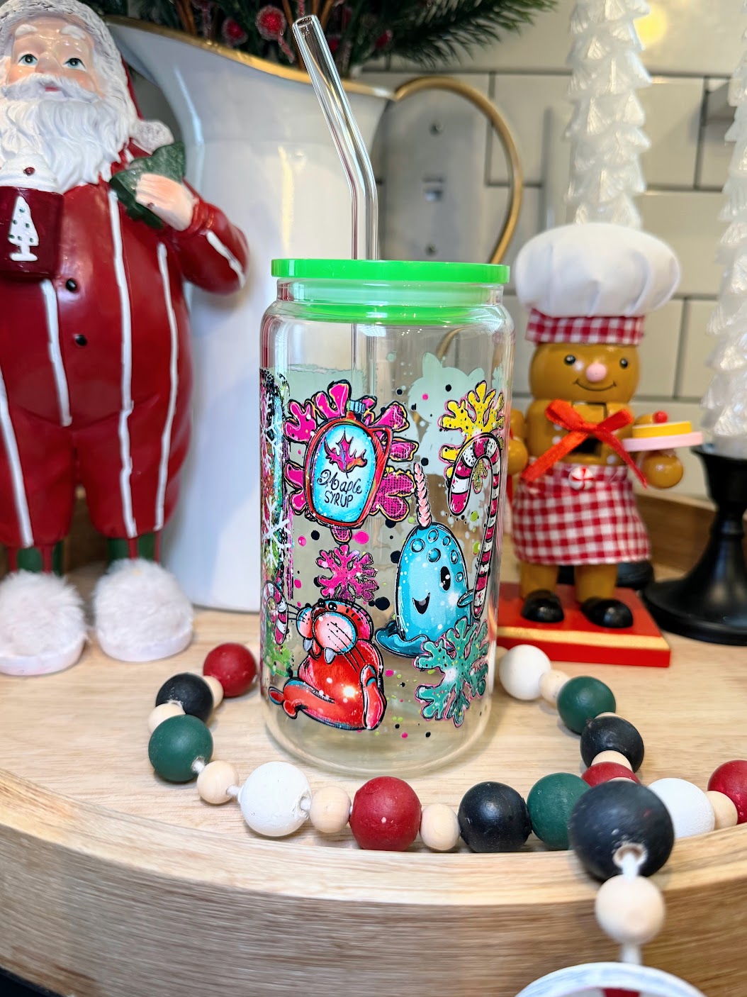 OMG SANTA | 16oz Glass Cup
