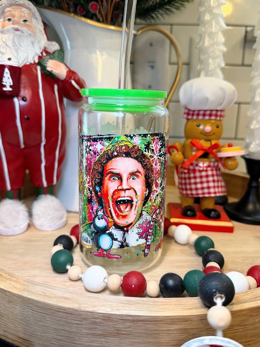 OMG SANTA | 16oz Glass Cup