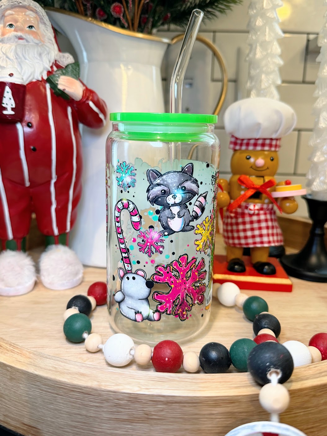 OMG SANTA | 16oz Glass Cup