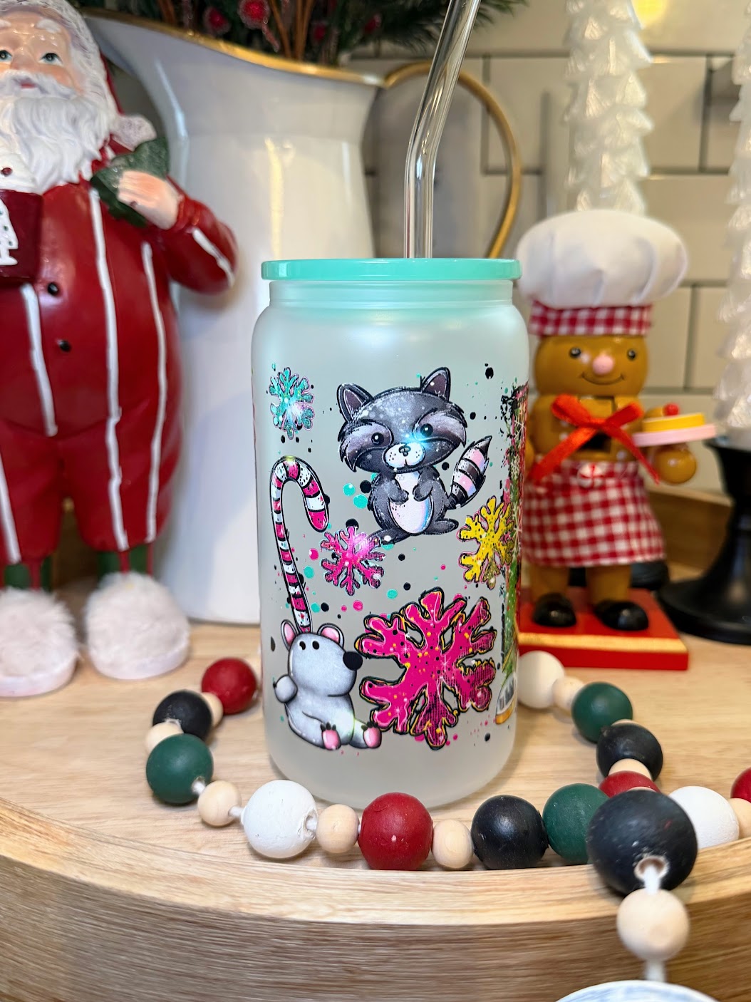 OMG SANTA | 16oz Glass Cup