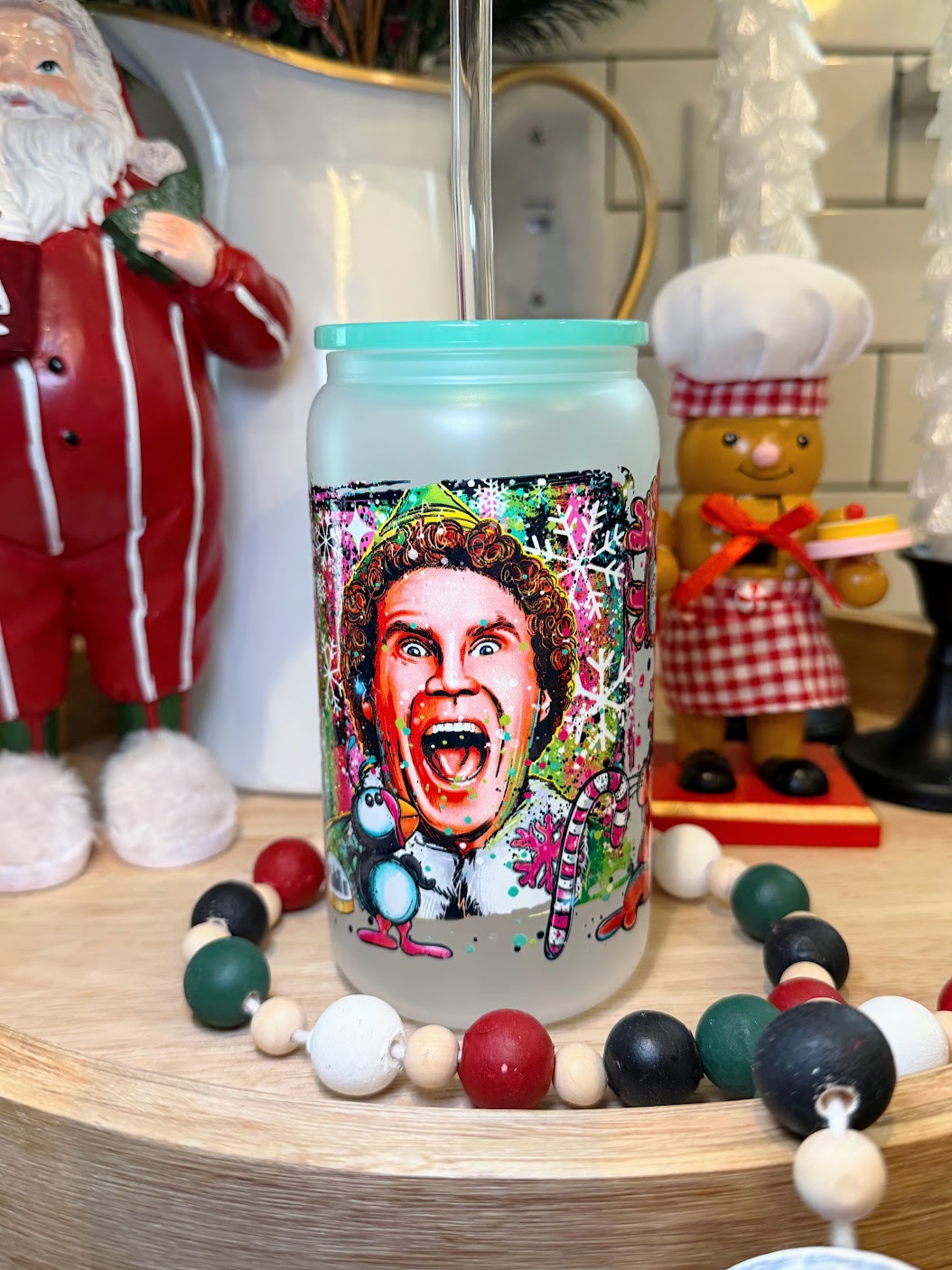 OMG SANTA | 16oz Glass Cup