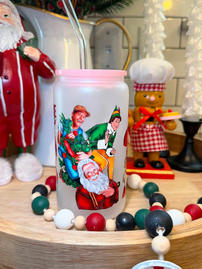 Christmas Movie Season | 16oz Glass Cup | Multiple Color Options