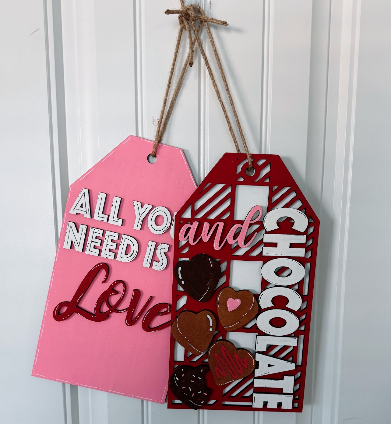 All You Need is Love.. And Chocolate Tag Door Hanger