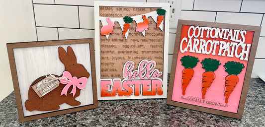 Easter Trio Tabletop Sign Set | Set of 3