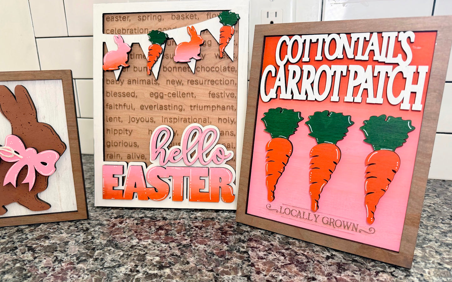 Easter Trio Tabletop Sign Set | Set of 3