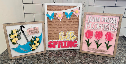 Hello Spring Trio Signs | Set of 3