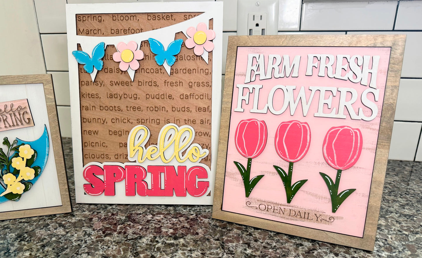 Hello Spring Trio Signs | Set of 3