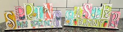Spring/Easter Layered Block 6  Letter Sign