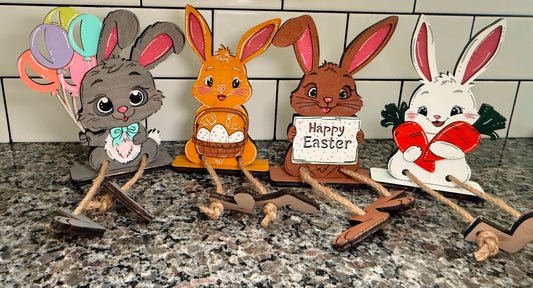 Shelf Sitting Bunnies | Set of 4