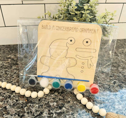 Christmas Pop-Out & Paint Ornaments | Reindeer, Snowman, Gingerbread, or Stocking