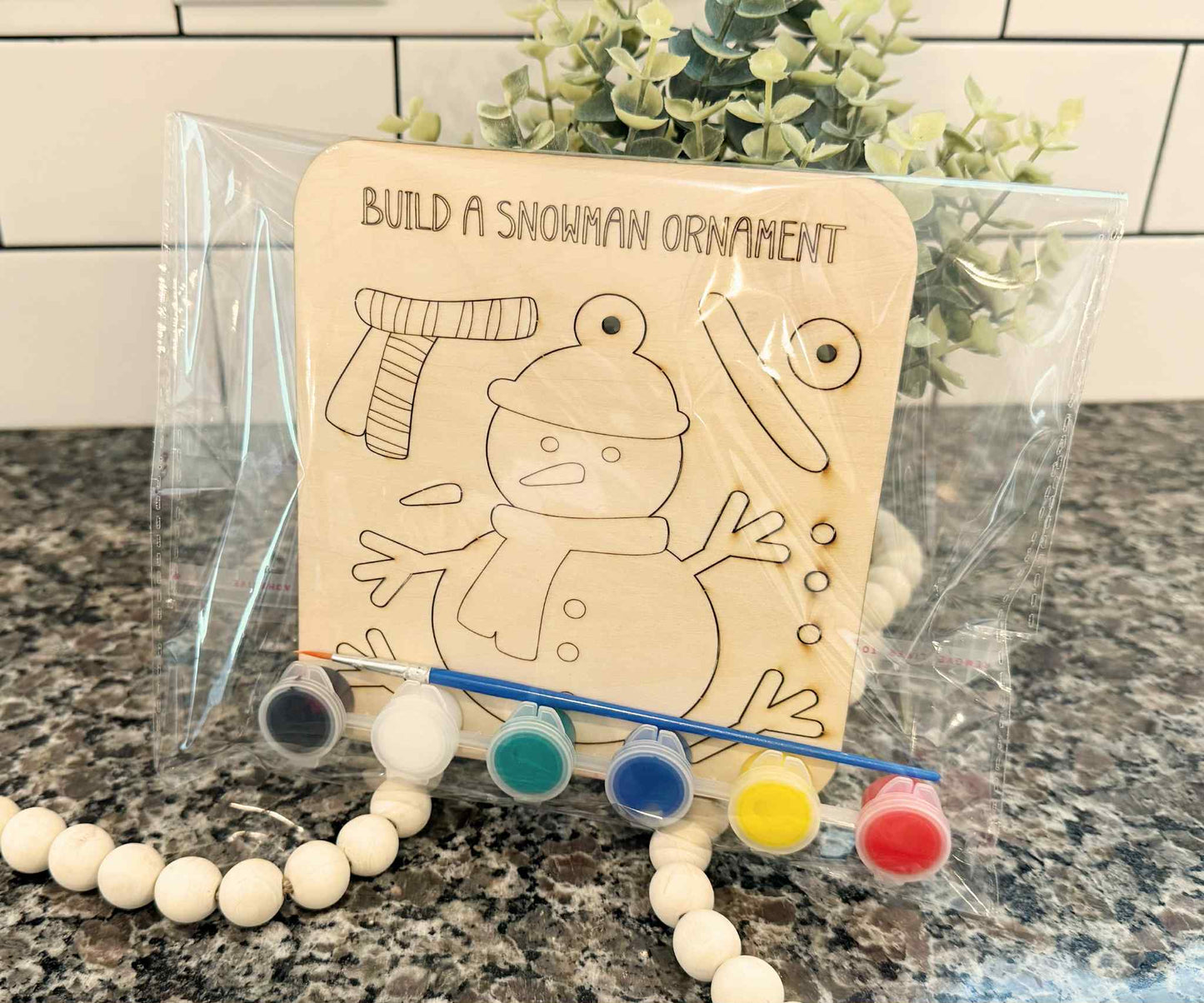 Christmas Pop-Out & Paint Ornaments | Reindeer, Snowman, Gingerbread, or Stocking