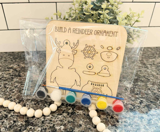 Christmas Pop-Out & Paint Ornaments | Reindeer, Snowman, Gingerbread, or Stocking